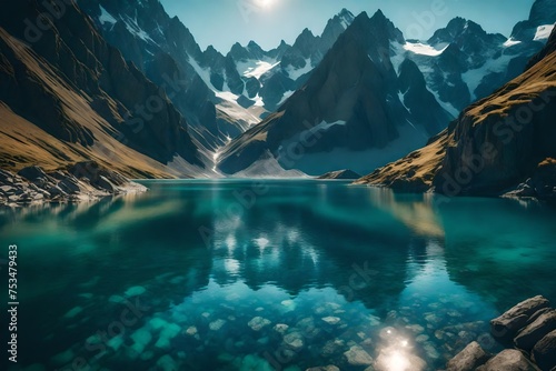 Mountains surrounded by water © Eun Woo Ai