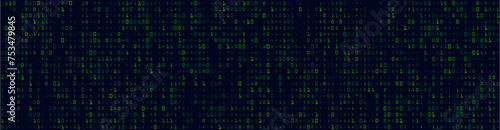 The matrix. A background with a chaotic arrangement of numbers. Technological cyberspace. Binary encoding of data. Background for thematic ideas © Pavel
