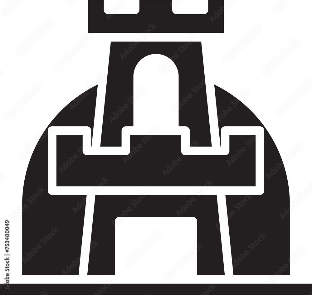 Castle and Fort Icon Castle and Fort Icon