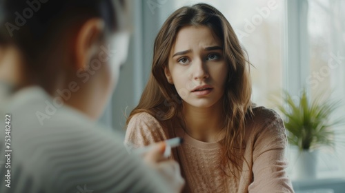 woman with mental health problems is consulting. psychiatrist is recording the patient's condition for treatment. encouragement, love and family problem, bipolar , depression patient, protect suicide