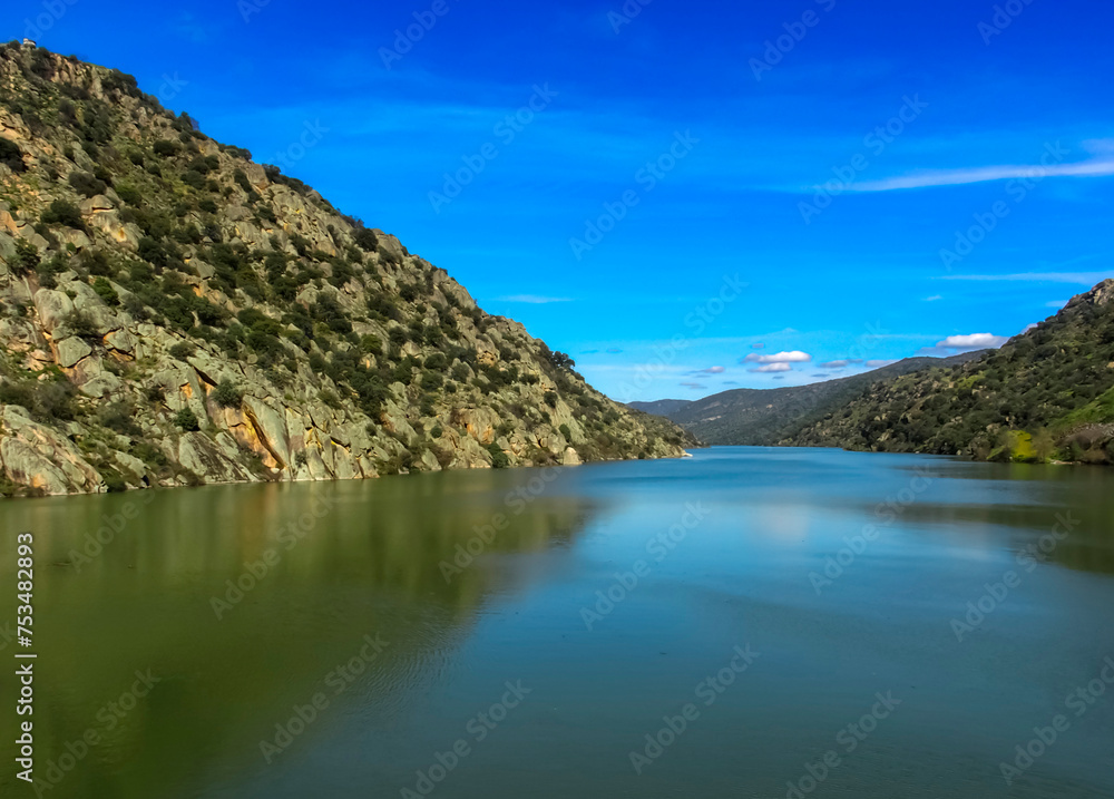 View of the Douro River in the Arribes del Duero, bordering Portugal.