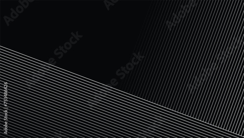Black Background Lines vector image abstract wallpaper for backdrop or decoration