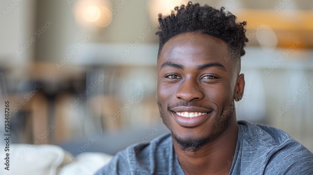 A man with a smile on his face