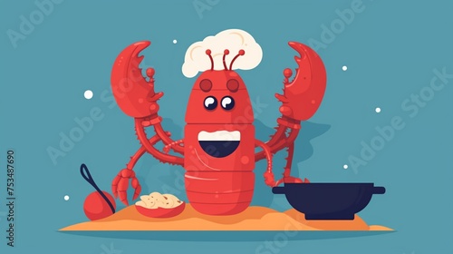Lobster cooking seafood photo