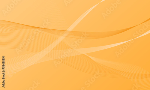 orange smooth lines wave curves with soft gradient abstract background