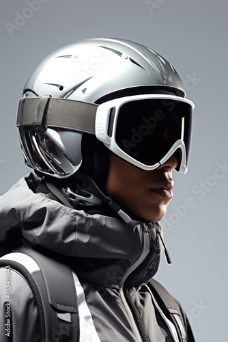 Protective helmet for extreme sports and activities. Fictional character created by Generated AI.  © shelbys
