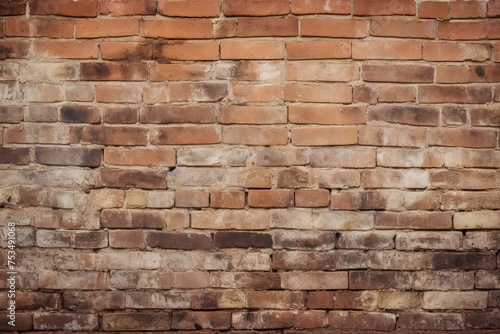 Brown Brick Wall Texture for Grunge Architecture or Stone Surface Background