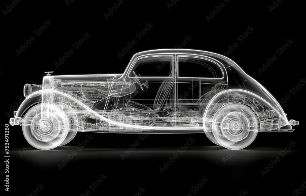 Naklejka premium vehicle X-ray and chassis