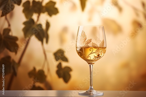 A Glass Of Wine Is Being Placed Into The Glass Background