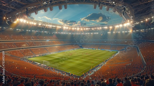 Wallpaper Mural packed field and arena in a football stadium Torontodigital.ca