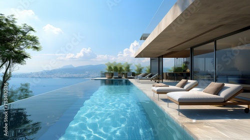  Luxury Infinity Pool Overlooking Scenic Landscape