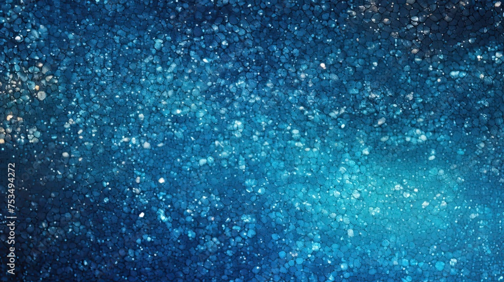 Glittering Blue Paper Texture Background with Abstract Shapes in Bright Light