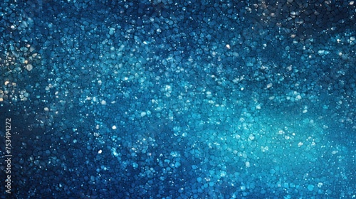 Glittering Blue Paper Texture Background with Abstract Shapes in Bright Light