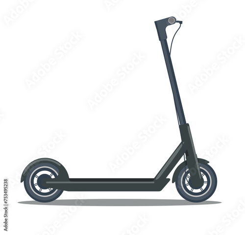 Electric scooter on a white background.