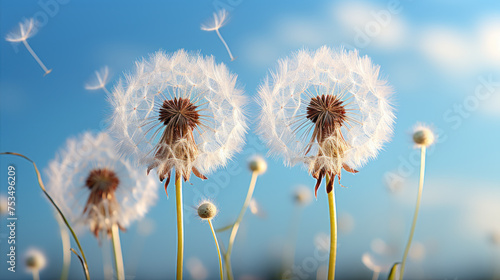 dandelion_in_a_field_blooming_under_a_sunny_sky