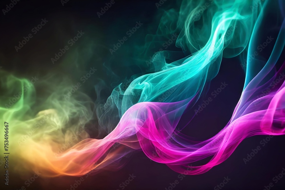 Fototapeta premium neon lighting abstract smoke background