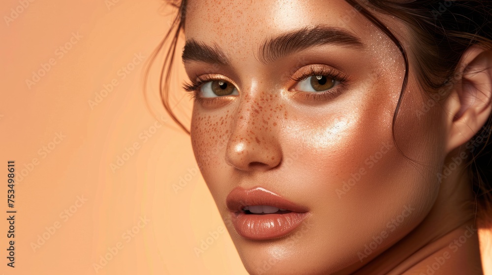 Naklejka premium Warm Bronze Powder for Summer Glow