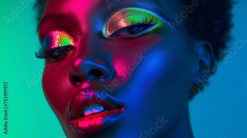 Glowing Neon Eyeshadow Palette © selentaori