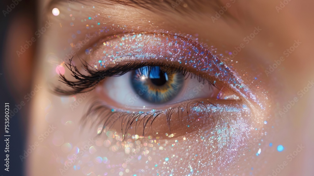 Glitter Eyeliner Topcoat for Sparkling Finish