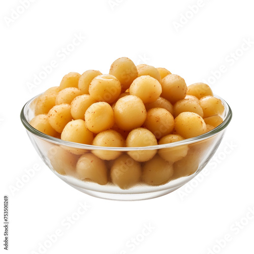 bowl of apricots isolated