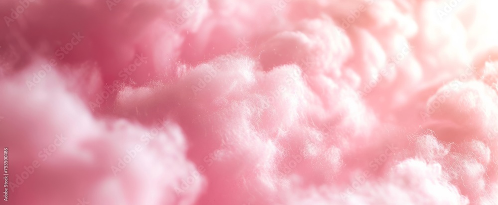 Dreamy Pink Cotton Candy Clouds - A Soft Textured Background for Playful and Whimsical Design Projects