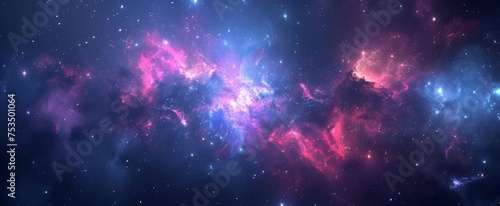 Majestic Cosmic Panorama  A Vibrant Interstellar Nebula Bursting with Colorful Gaseous Clusters and Celestial Stardust in the Depths of Outer Space