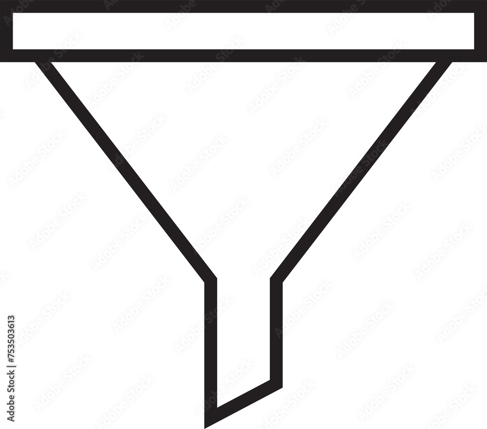 Fototapeta premium Funnel Line Icon 
