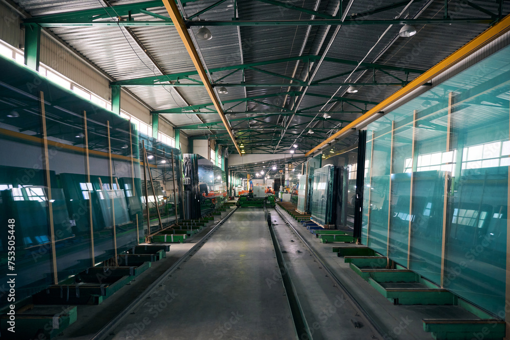 Obraz premium Modern production workshop for window production