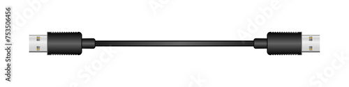 横向きの変換ケーブル_USB Type-A 2.0_オス_USB Type-A 2.0_オス