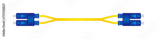 横向きの変換ケーブル_Fiber Optic Cable_SC Cables_White