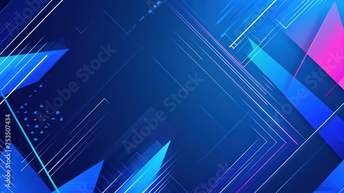 Geometric Abstract Blue Background