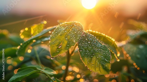 The golden hour sun casts a...
