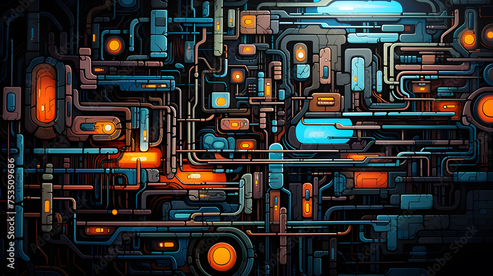 Futuristic Tech Abstract Background