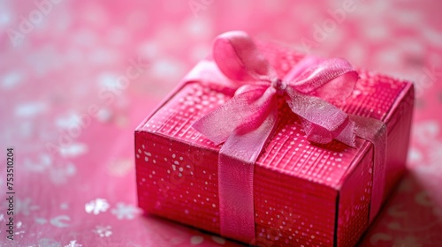 gift with red ribbon, gift for Valentine's day,christmas,party concept © @_ greta