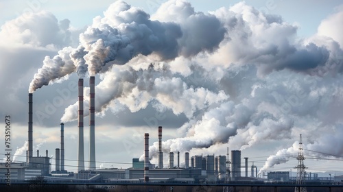 Smoke rising from an industry plant