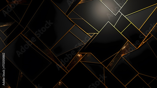 Wallpaper Mural Luxury technology design, abstract geometric stripes on background Torontodigital.ca