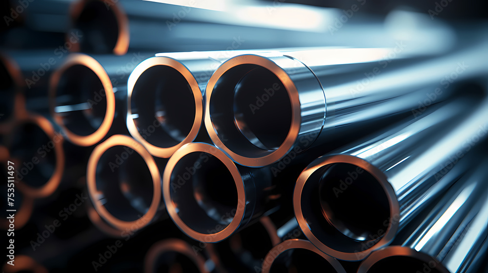 High quality steel pipes stored in warehouse High quality steel pipes stored in warehouse