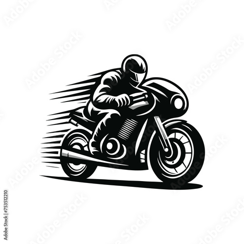 motorcycle logo designed vector art