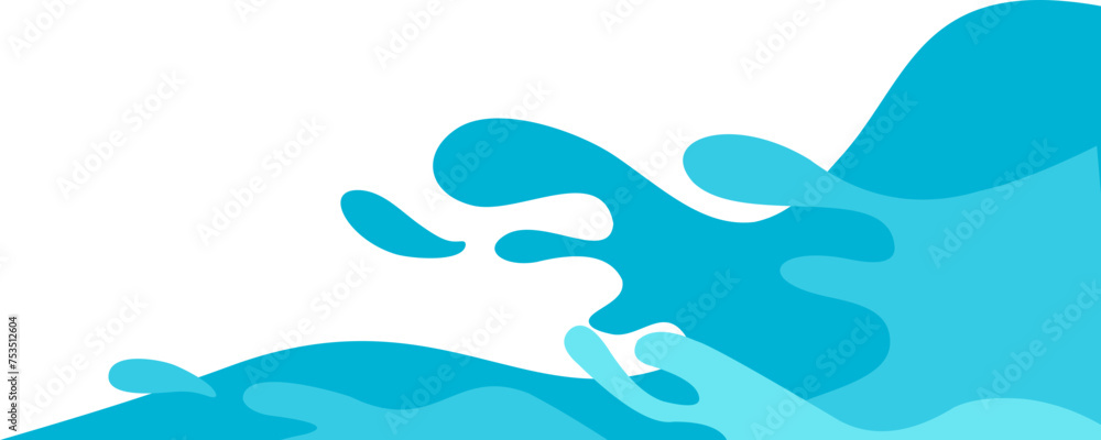 Fototapeta premium Splash Wave Sea Corner