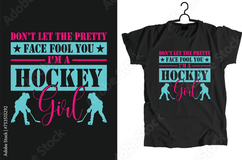 Schilderij op canvas Hockey Design Can Use For t-shirt, Hoodie, Mug, Bag etc.
