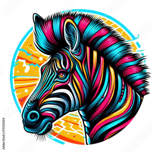 zebra art funny animal  illustration 