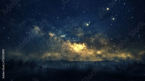 Night Sky Picture   Beautiful digital image