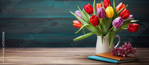 Vibrant Tulips in a Colorfu...