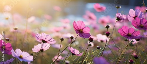 Vibrant Pink Blossoms Blank...
