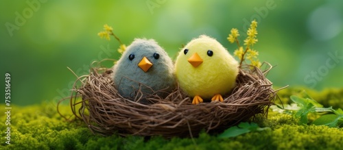 Two Adorable Tiny Birds Per...