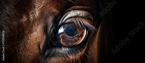 Majestic Horse Gazing With Intensity - Close-up of Powerful Equine Eye