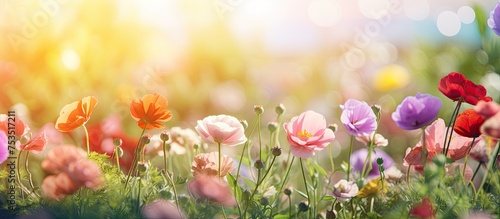 Vibrant Meadow Blooming wit...