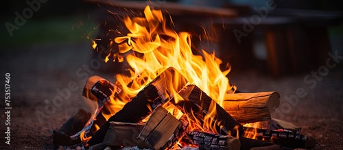 Intense Flames Roaring as E...