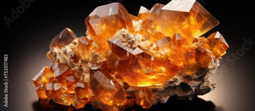 Radiant Fire Quartz Crystals Gleam in Harmony - Healing Energy and Spiritual Connection