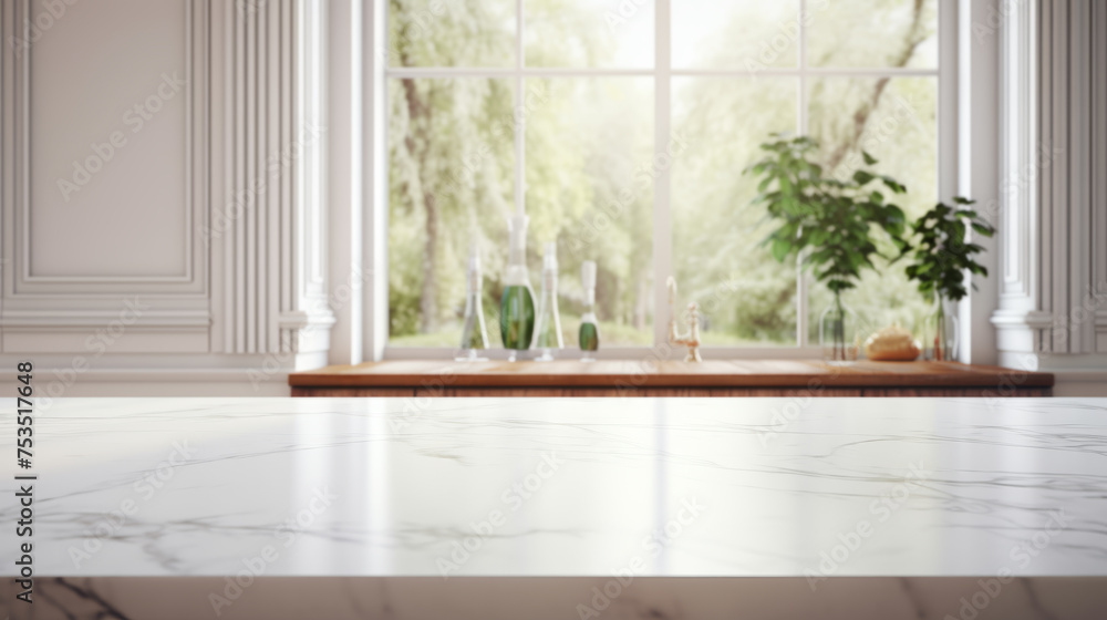 Marble Kitchen Counter with Modern Décor Marble Kitchen Counter with Modern Décor